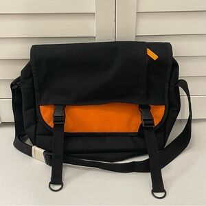 Chivas Regal Black & Orange Messenger Bag – Multi-Compartment, Branded Interior
